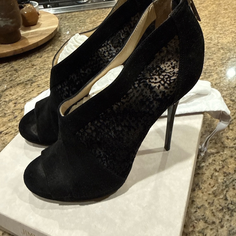 Jimmy Choo Black Suede Heels